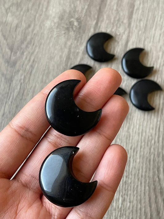Black Obsidian Moon | Small | اوبسيديان الاسود