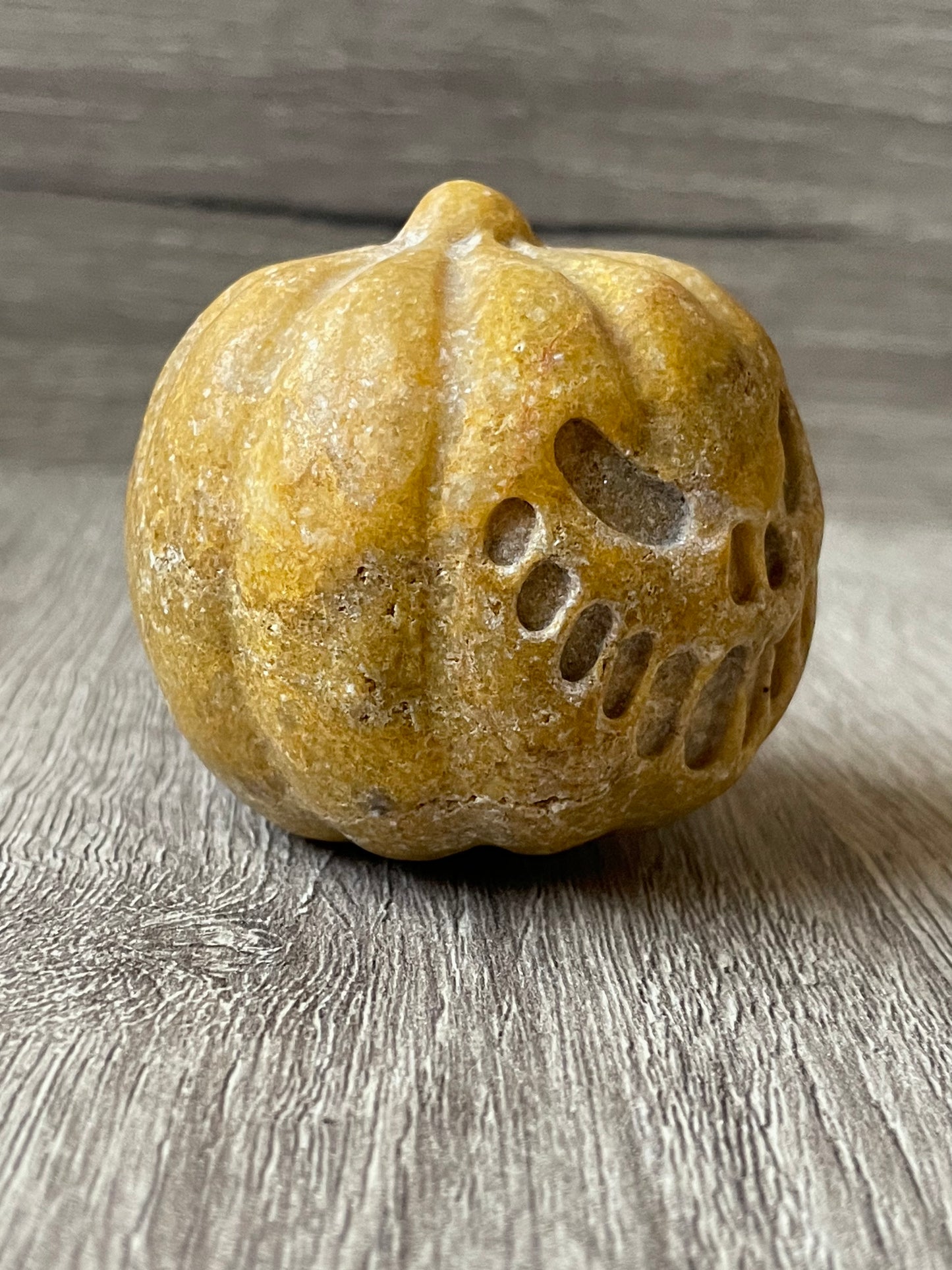 Orange Aventurine Halloween Pumpkin Head