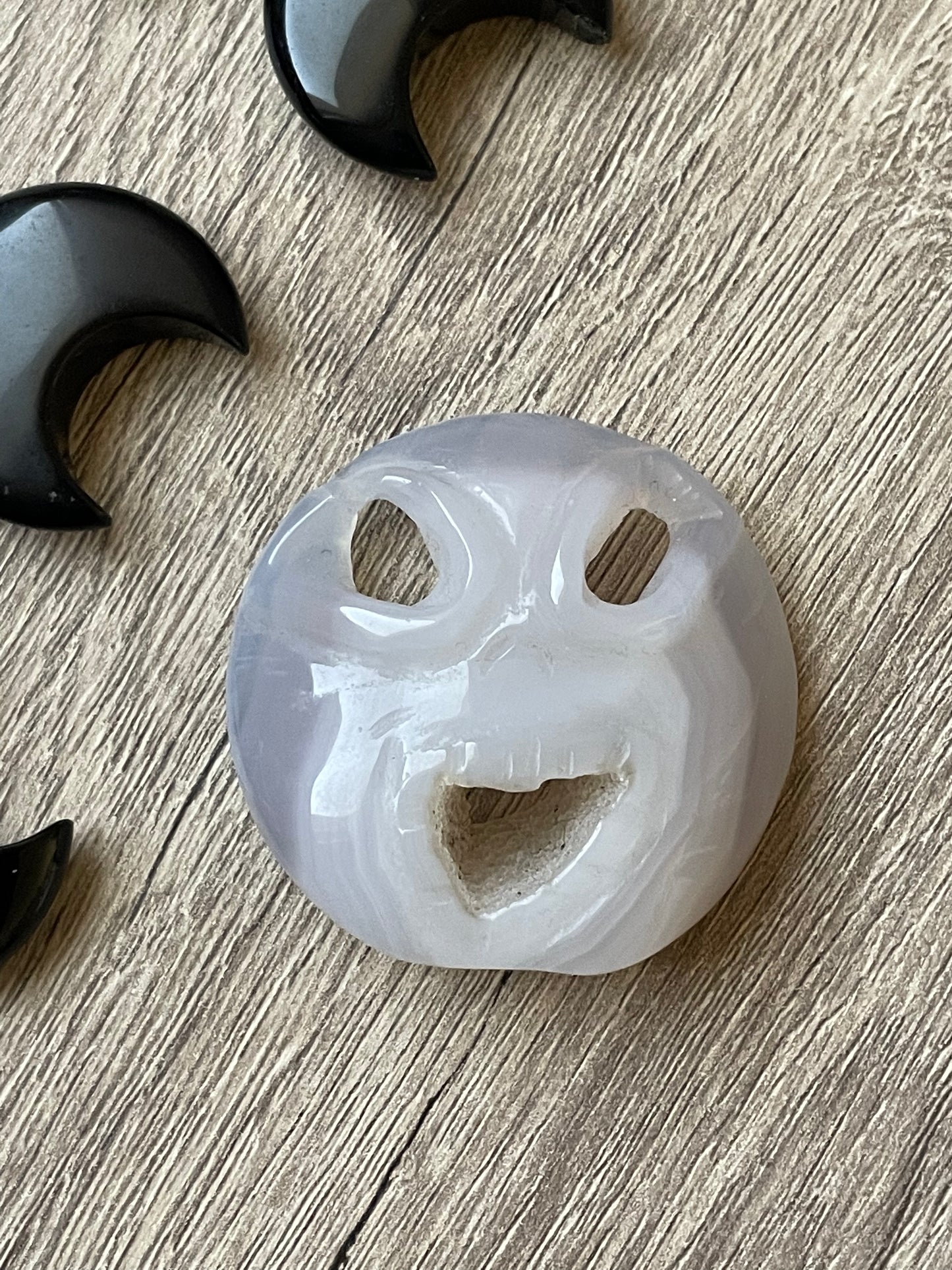 Druzy Agate Scary Face