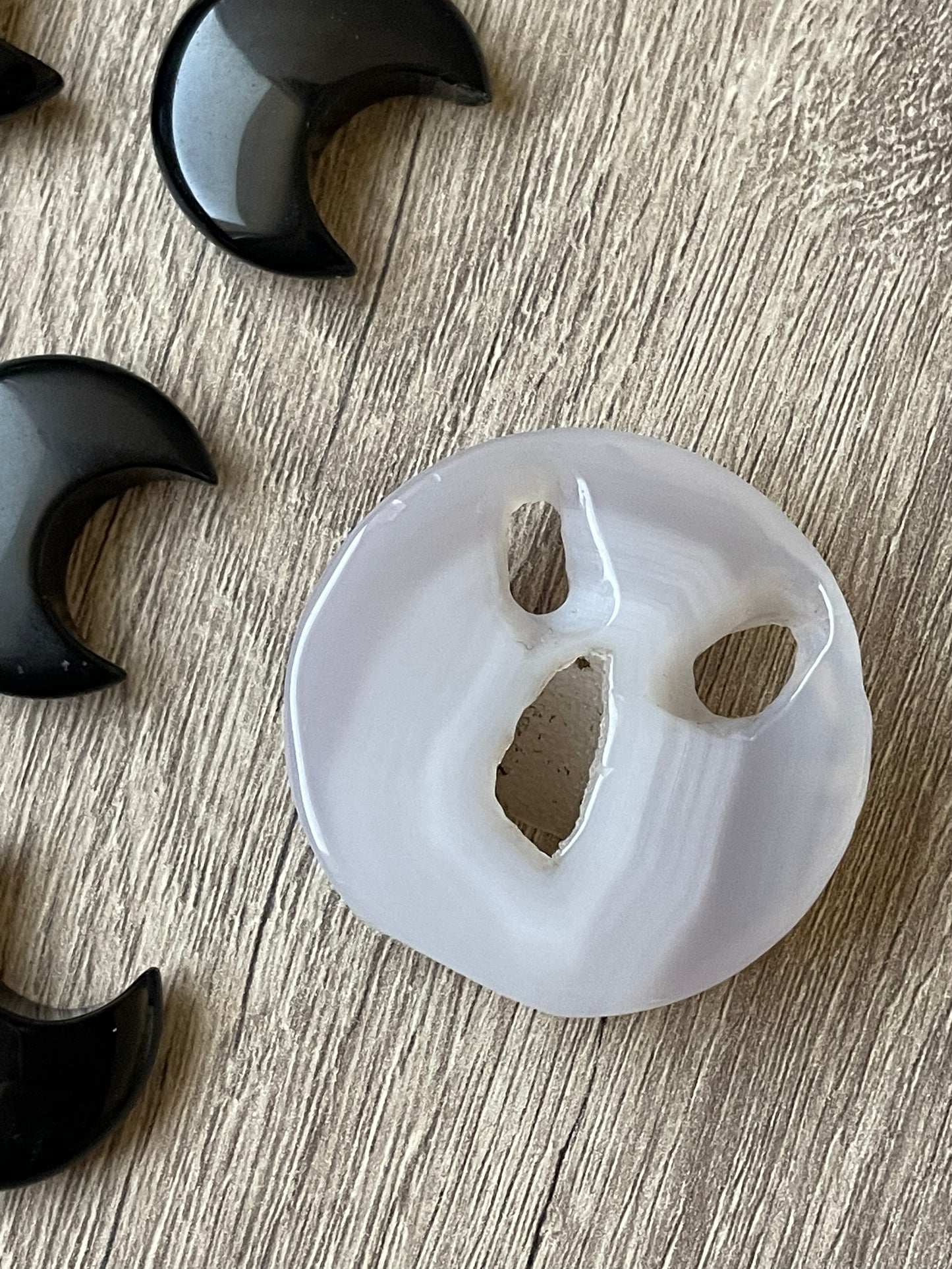 Druzy Agate Scary Face