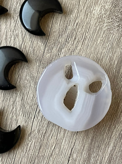 Druzy Agate Scary Face