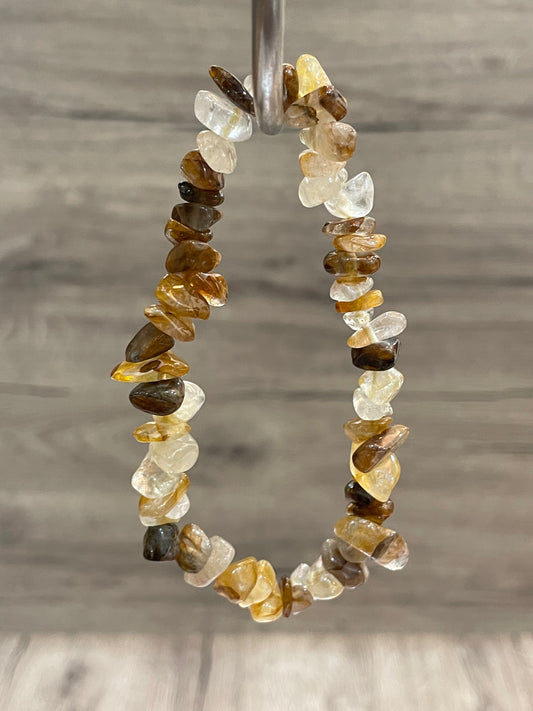 Golden Healer Quartz Chip Bracelet