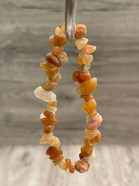 Orange Aventurine Chip Bracelet | الافنتورين البرتقالي