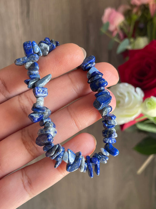 Lapis lazuli Chip Bracelet | اللازورد