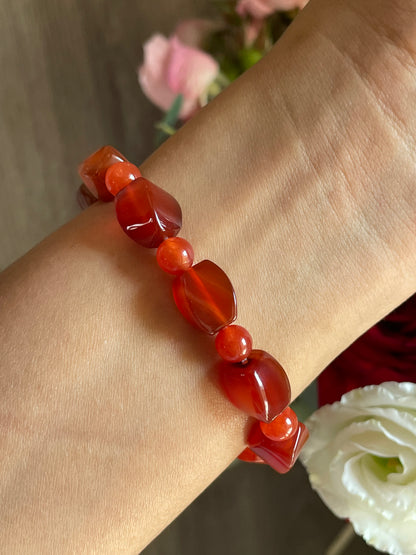 Red Carnelian Bracelet |   كارنيليان الاحمر - العقيق الاحمر