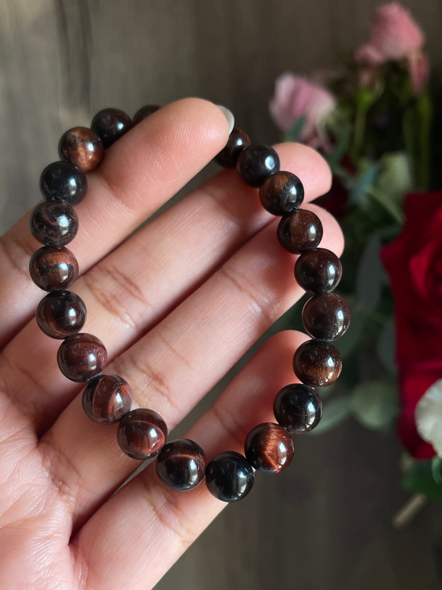 Red Tiger Bracelet | 8mm |  عين النمر الاحمر