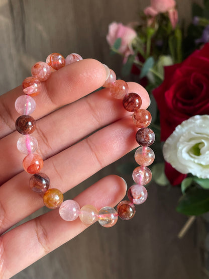Fire Quartz Bracelet | 8mm | كوارتز الناري