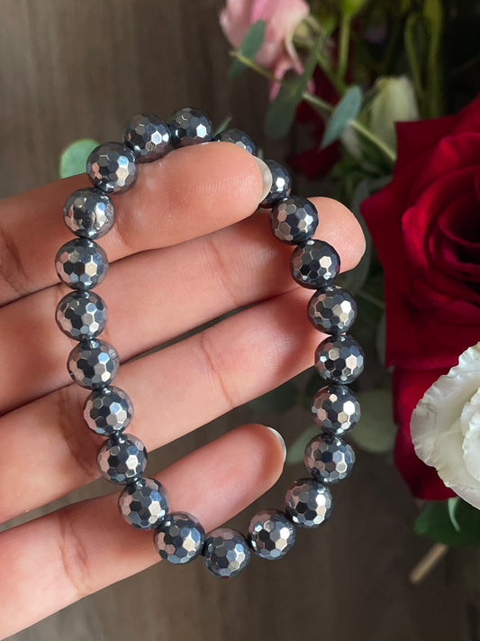 Terahertz Facted Bracelet | 8mm | حجر تيراهيرتز