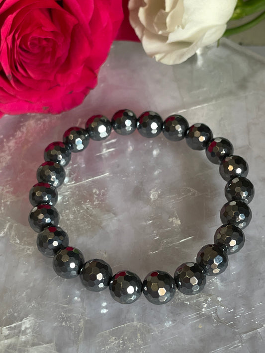 Terahertz Facted Bracelet | 8mm | حجر تيراهيرتز