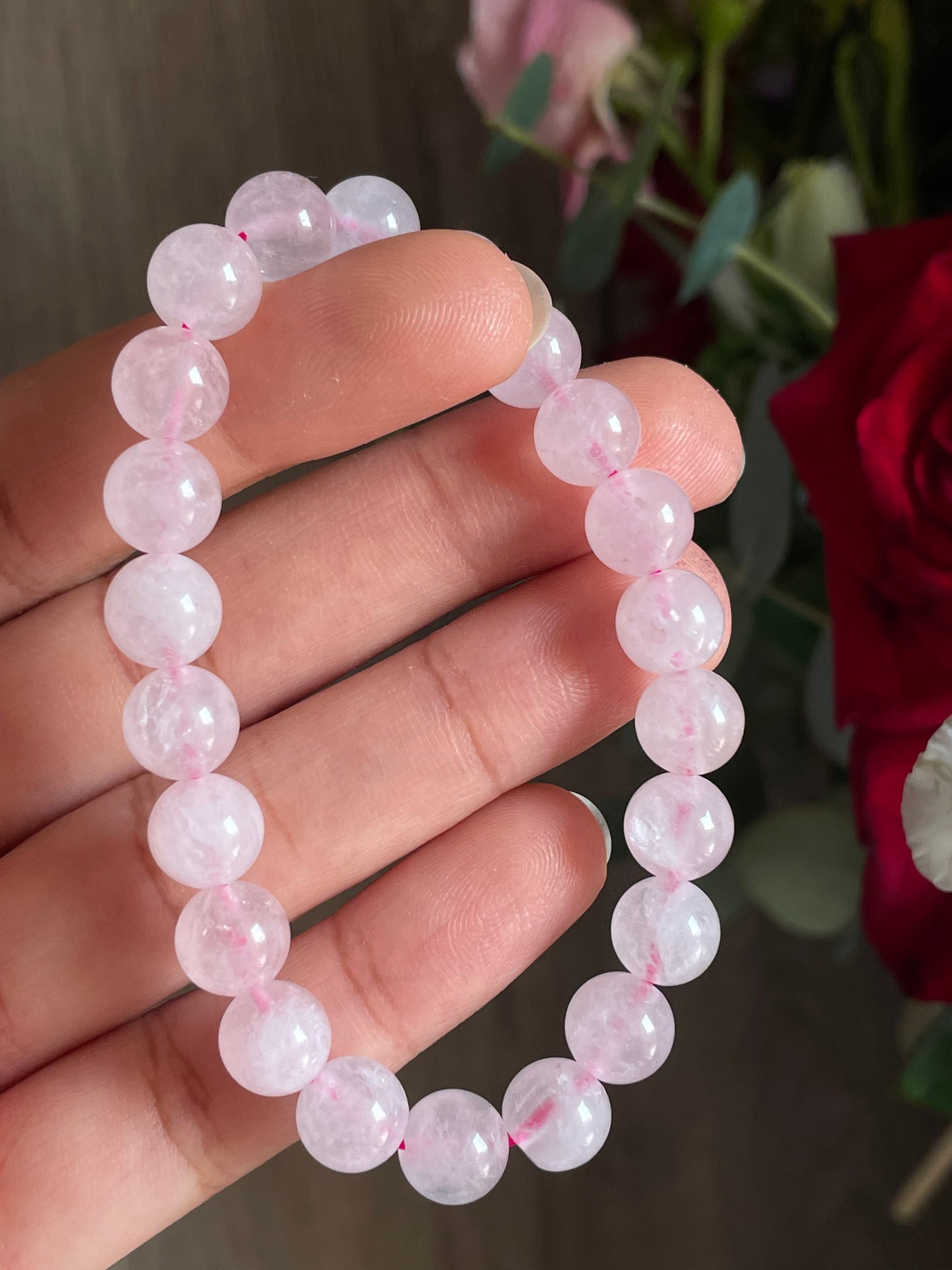 Rose Quartz Bracelet |8mm| كوارتز الزهري