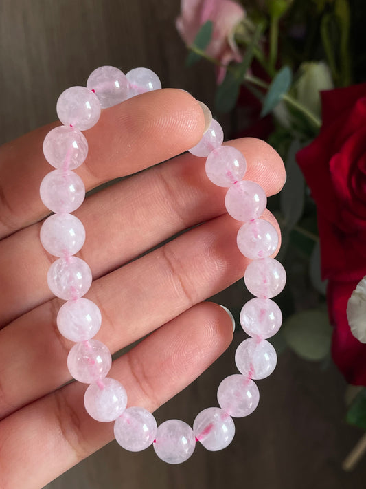 Rose Quartz Bracelet |8mm| كوارتز الزهري