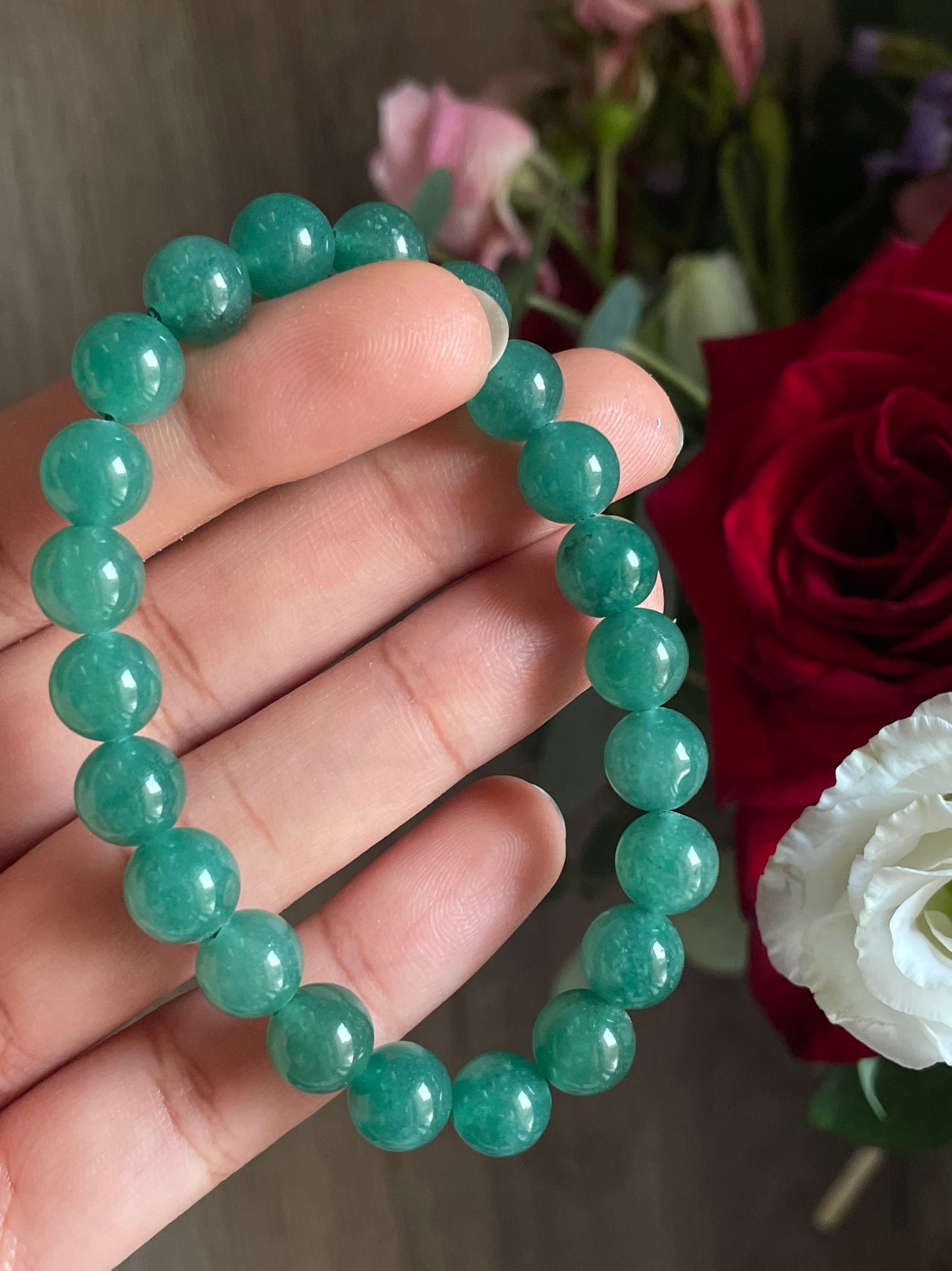 Green aventurine Bracelet | 8mm | الافنتورين الاخضر