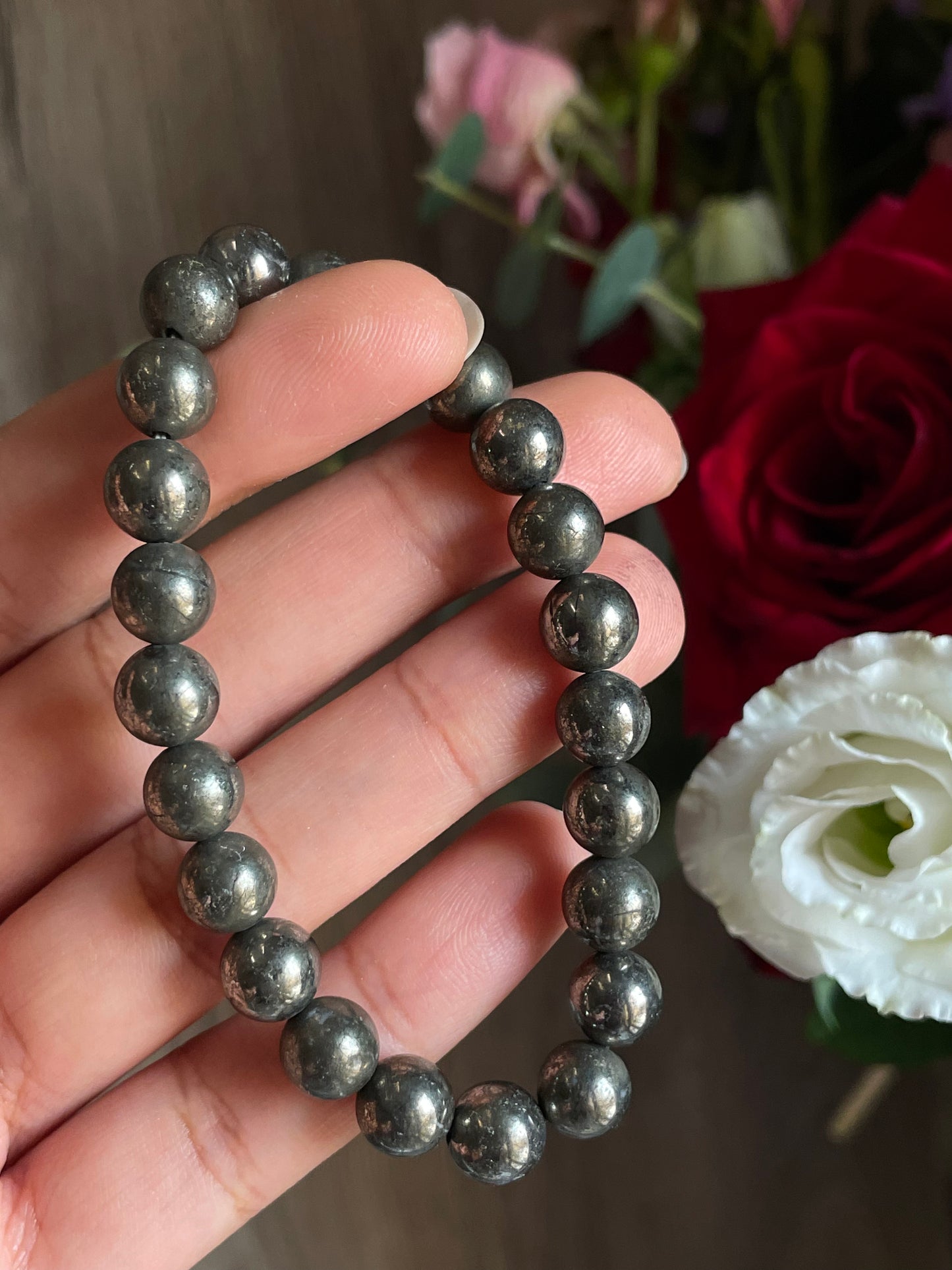 Pyrite Bracelet | 8mm | حجر البيريت