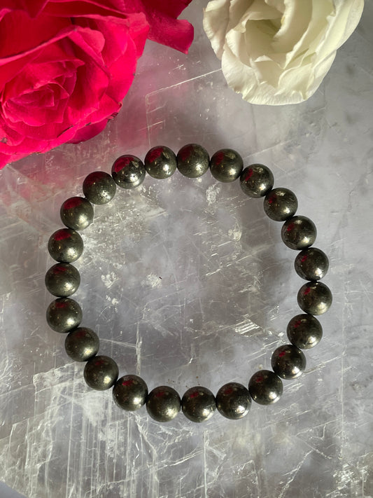 Pyrite Bracelet | 8mm | حجر البيريت