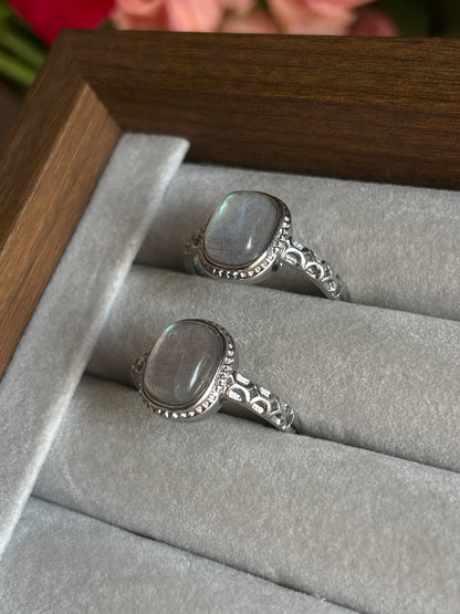 Labradorite Ring | Adjustable | خاتم حجر الطاووس