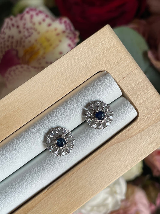 Sapphire Stud Earring | زفير