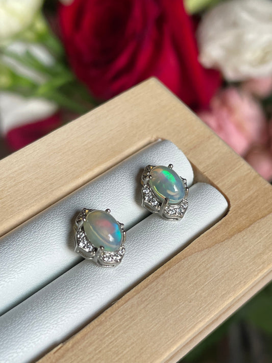 Opal Stud Earring | اوبال