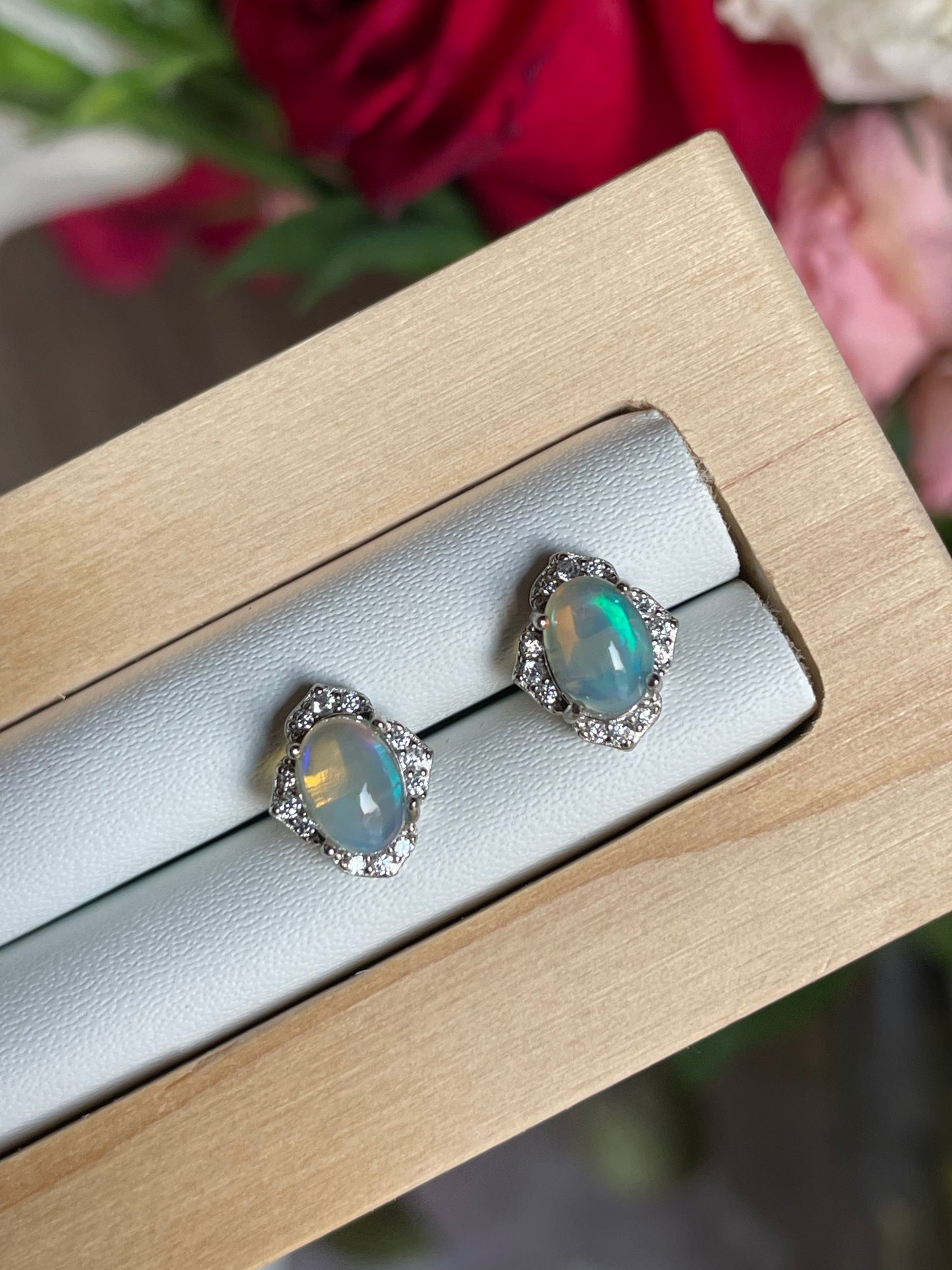 Opal Stud Earring | اوبال