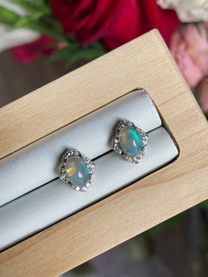 Opal Stud Earring | اوبال