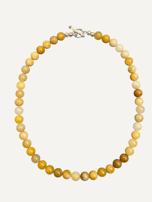 Yellow Jasper Beaded Necklace