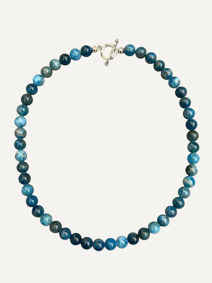 Blue Apatite Beaded Necklace