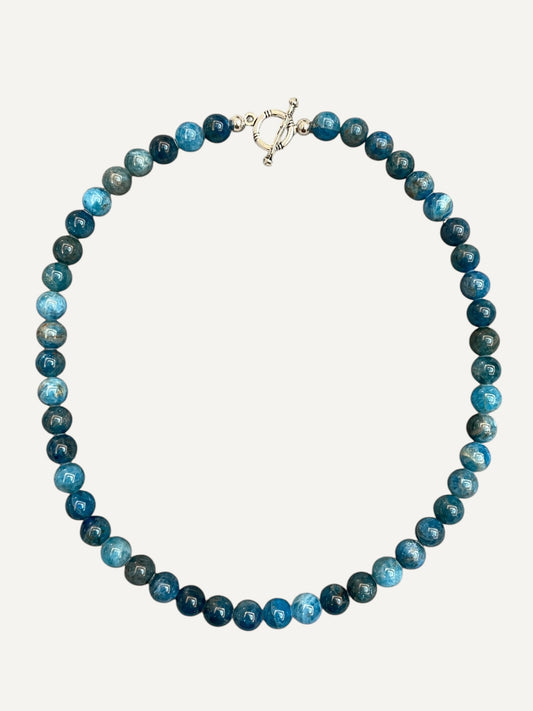 Blue Apatite Beaded Necklace