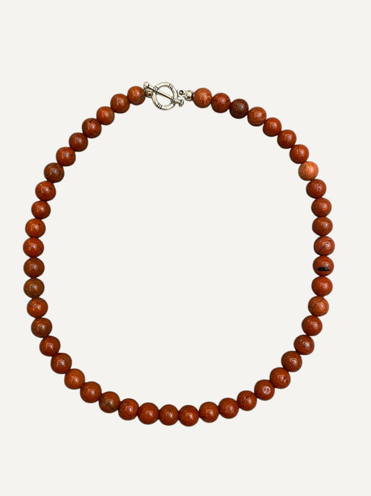 Red Jasper Beaded Necklace