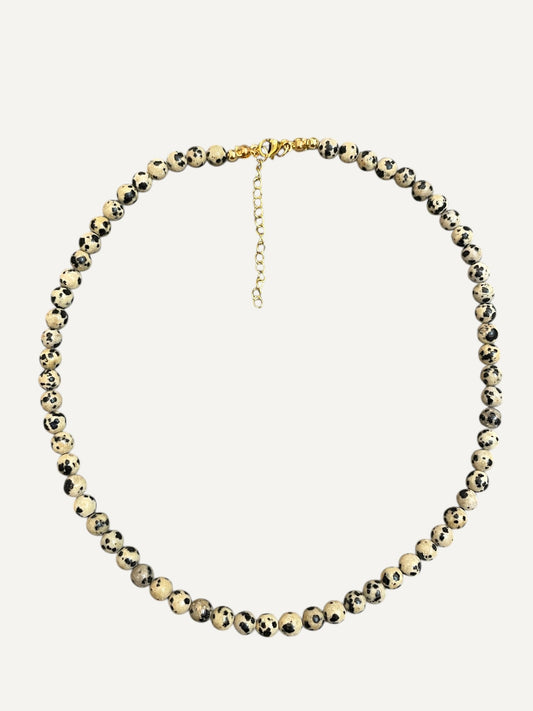 Dalmatian Jasper Beaded Necklace
