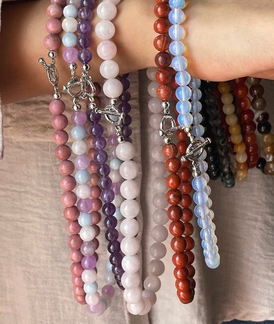 Rose Quartz Beaded Necklace