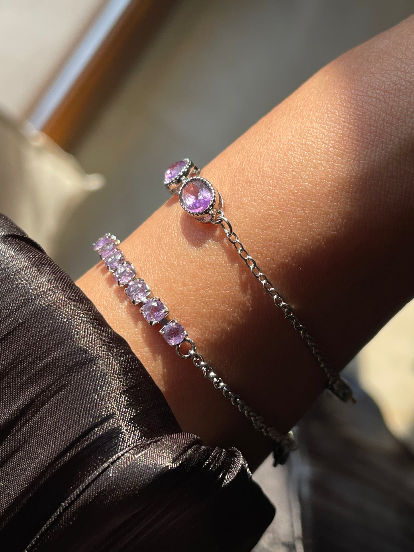 Amethyst Chain Bracelet | الاماثيست - الجمشت