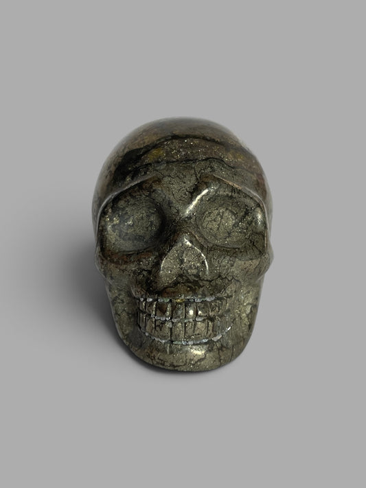 Natural Pyrite Skull