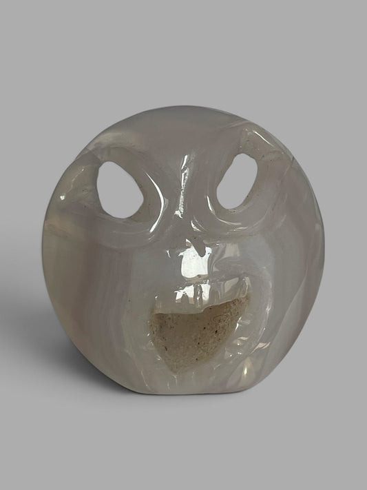 Druzy Agate Scary Face