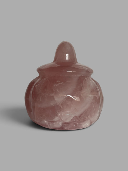 Rose Quartz Halloween Pumpkin Head