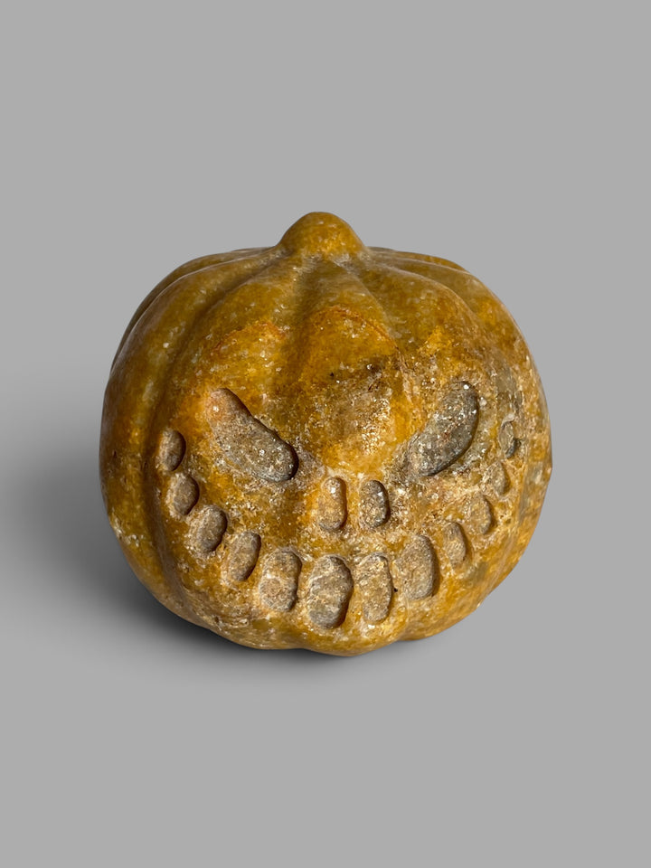 Orange Aventurine Halloween Pumpkin Head