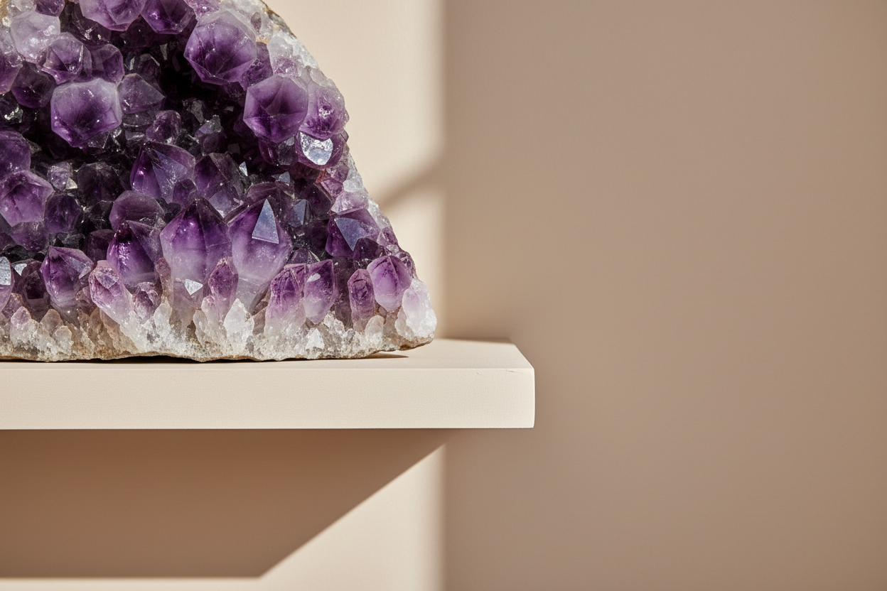 i want a big amethyst the covers half of the picture