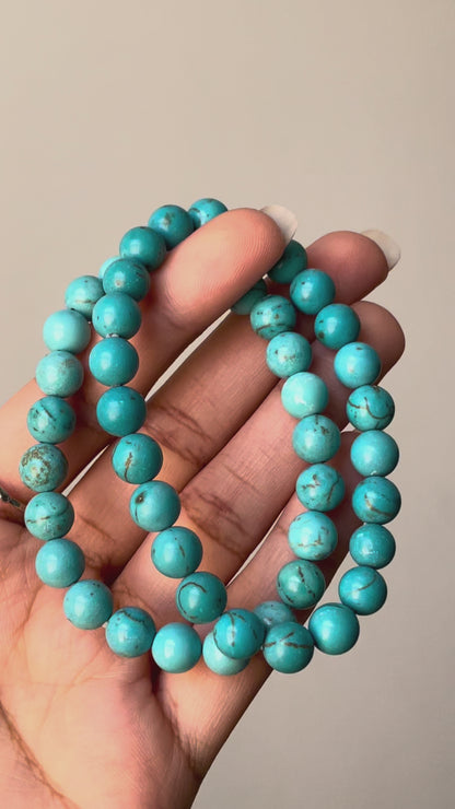 Iranian Turquoise Bracelet | 8mm | الفيروز الايراني