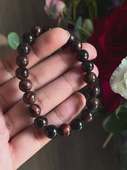 Red Tiger Bracelet | 8mm |  عين النمر الاحمر