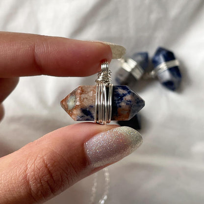 Sodalite Double terminated Necklace | السودالايت