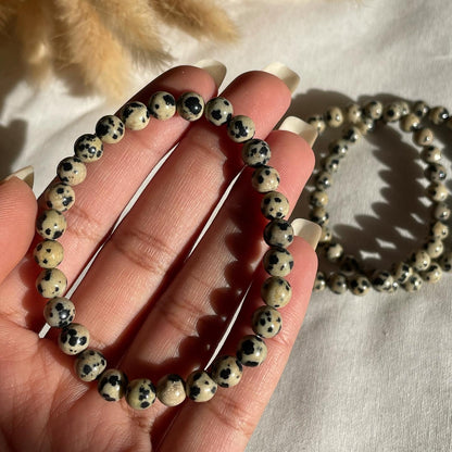 Dalmatian Jasper Bracelet | 6mm | دلميشن جاسبر