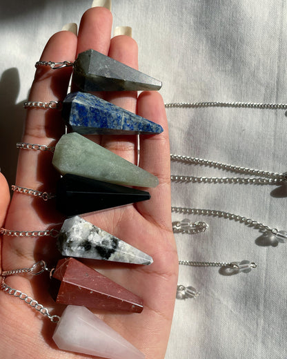 Red Jasper Faceted Pendulum |  بندول جاسبر الاحمر