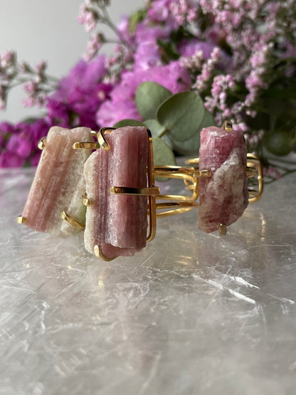 Pink Tourmaline Ring | Adjustable | تورمالين الوردي