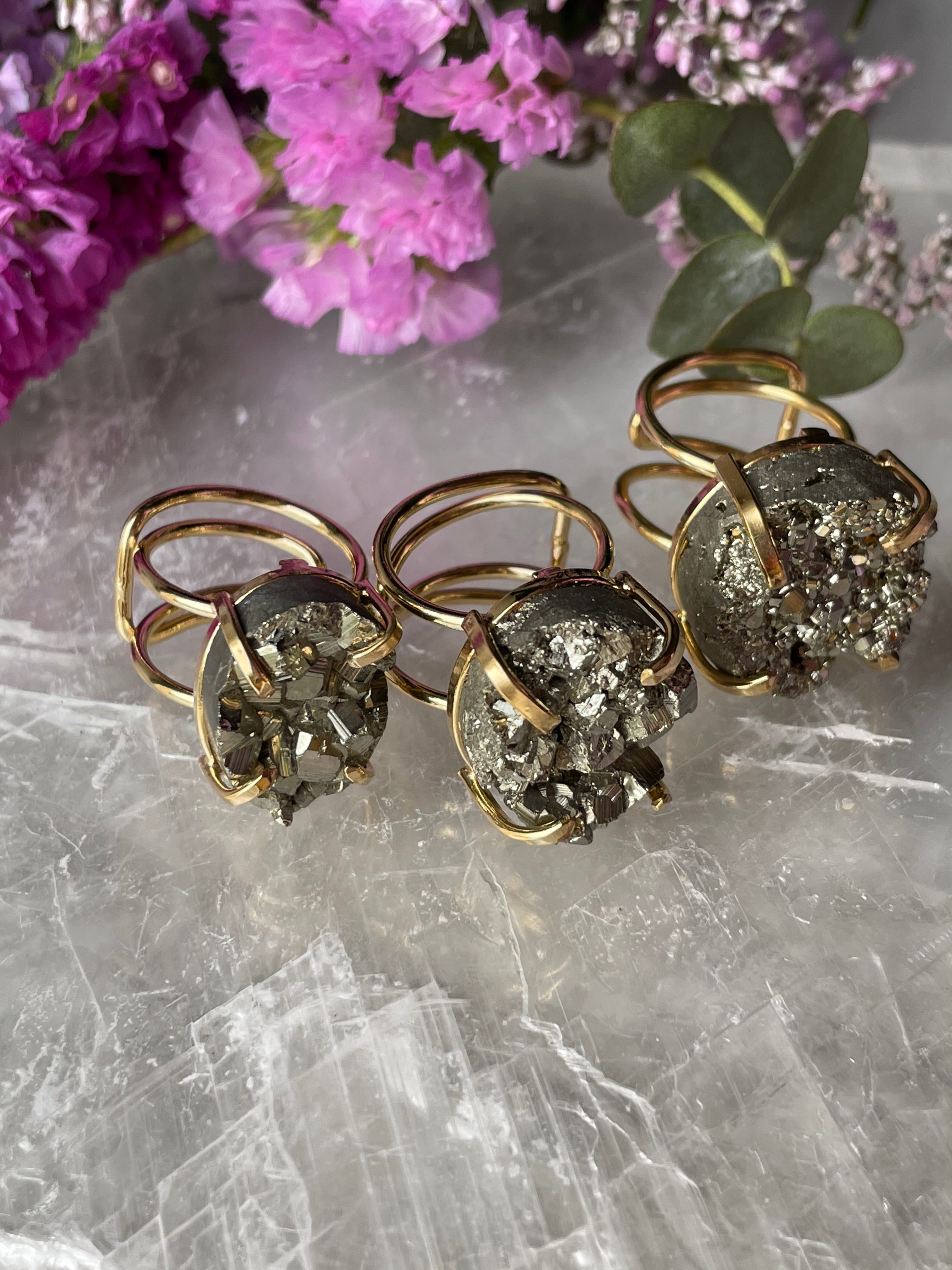 Pyrite Ring | Adjustable | بيريت