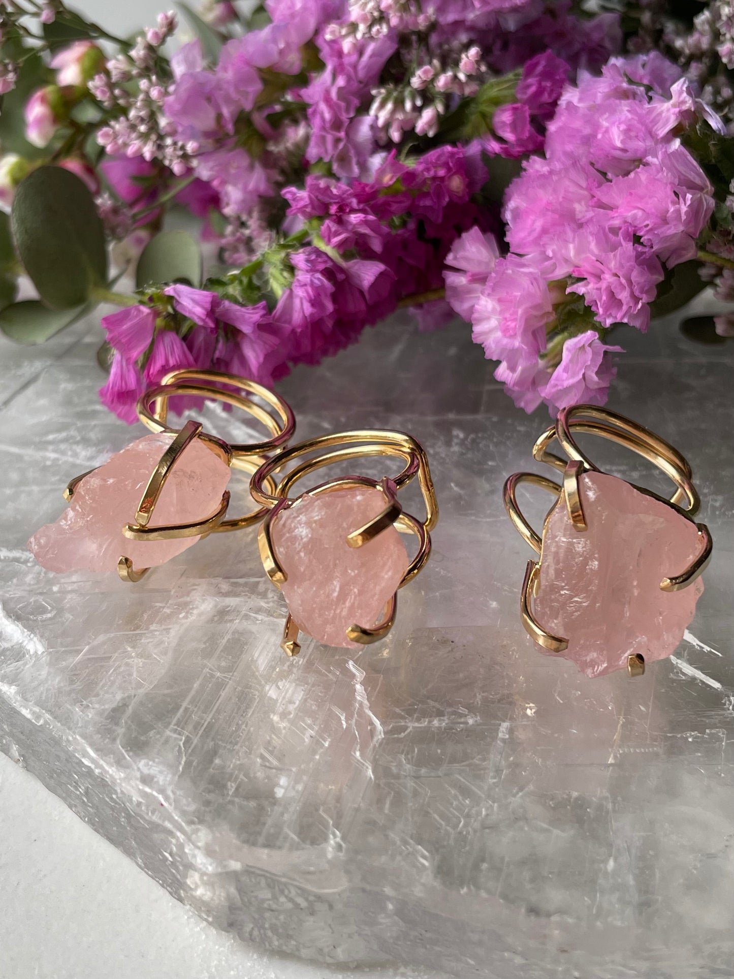 Rose Quartz Ring | Adjustable | كوارتز الزهري