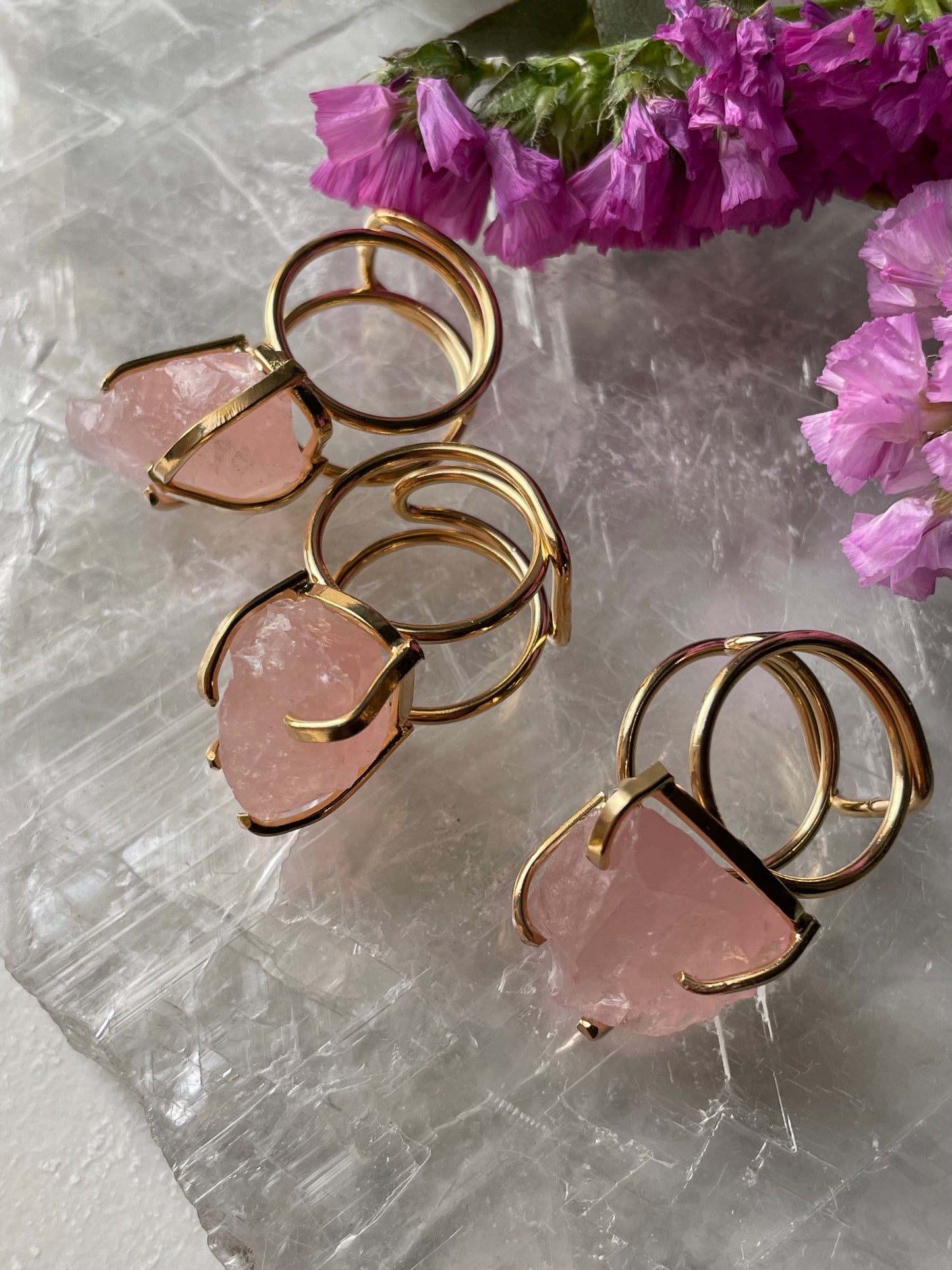 Rose Quartz Ring | Adjustable | كوارتز الزهري