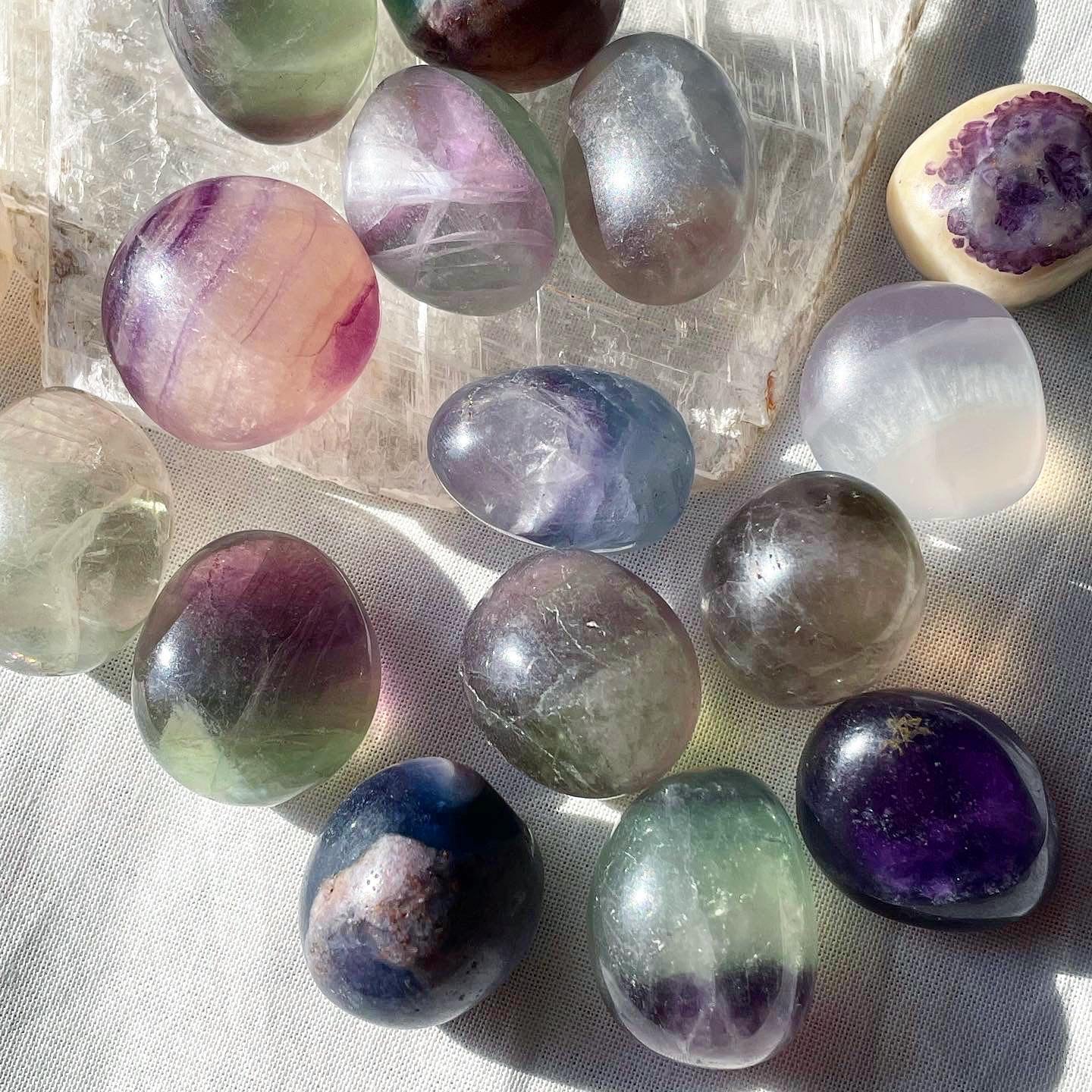 Rainbow Fluorite Tumble | فلوريت