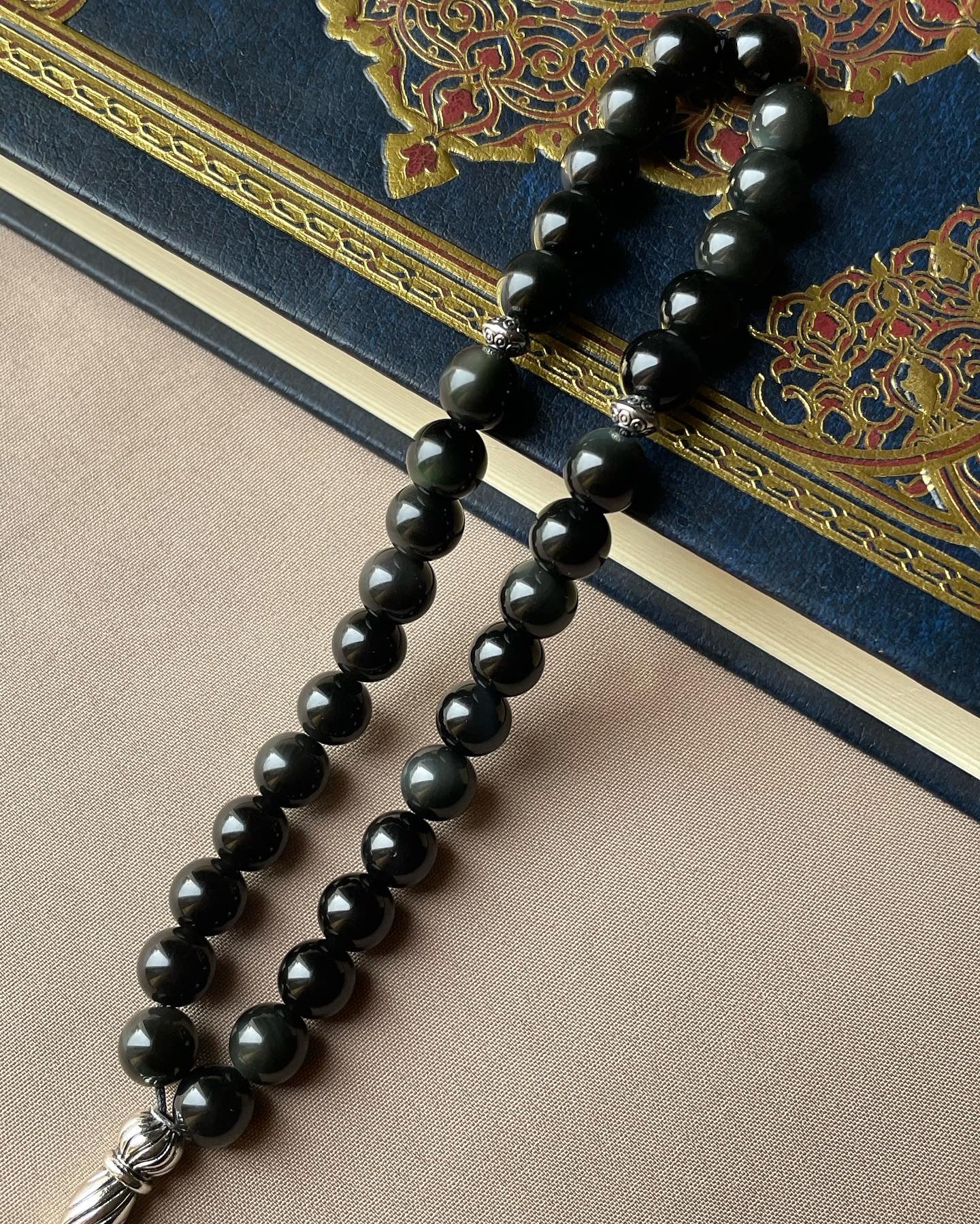 Black Obsidian Musbah | مسباح حجر الاوبسيديان | السبج
