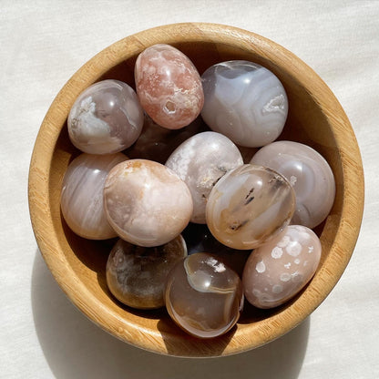 Flower Agate Medium Tumbles | زهرة العقيق