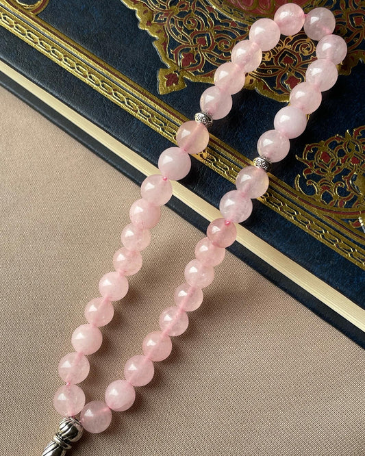 Rose Quartz Subha | مسباح حجر كوارتز الزهري